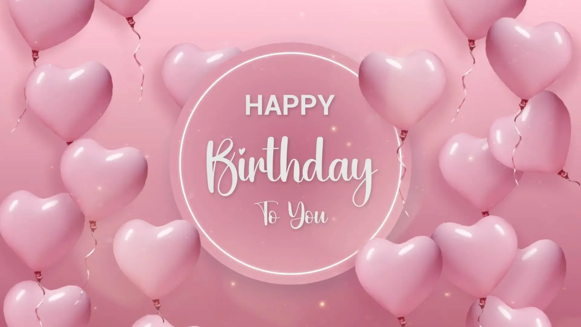 Stylish Pastel Pink Theme 3D Birthday Intro